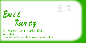 emil kurtz business card